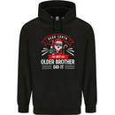 Santa My Older Brother Funny Christmas Xmas Mens 80% Cotton Hoodie Black