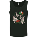 Santa & Llama Sleigh Funny Christmas Xmas Mens Vest Tank Top Black