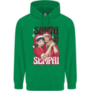 Santa is My Sempai Funny Anime Christmas Xmas Childrens Kids Hoodie Irish Green