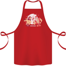 Santa v Jesus Video Game Style Christmas Xmas Cotton Apron 100% Organic Red