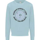 Science Doesnt Care Atheism Atheist Funny Kids Sweatshirt Jumper Light Blue