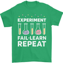 Science Experiment Fail Repeat Chemistry Geek Mens T-Shirt 100% Cotton Irish Green
