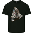 Scooter Skull Motorcycle Biker MOD Mens Cotton T-Shirt Tee Top Black