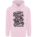 Scooter on the Beach MOD Childrens Kids Hoodie Light Pink