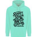 Scooter on the Beach MOD Childrens Kids Hoodie Peppermint