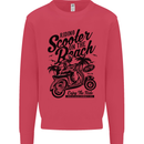 Scooter on the Beach MOD Kids Sweatshirt Jumper Heliconia