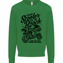 Scooter on the Beach MOD Kids Sweatshirt Jumper Irish Green