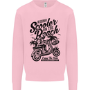 Scooter on the Beach MOD Kids Sweatshirt Jumper Light Pink