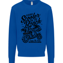 Scooter on the Beach MOD Kids Sweatshirt Jumper Royal Blue
