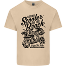 Scooter on the Beach MOD Mens Cotton T-Shirt Tee Top Sand