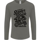 Scooter on the Beach MOD Mens Long Sleeve T-Shirt Charcoal