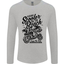 Scooter on the Beach MOD Mens Long Sleeve T-Shirt Sports Grey