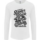 Scooter on the Beach MOD Mens Long Sleeve T-Shirt White