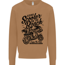 Scooter on the Beach MOD Mens Sweatshirt Jumper Caramel Latte