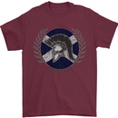 Scotland Bodybuilding Gym Training Scottish Mens T-Shirt 100% Cotton Maroon
