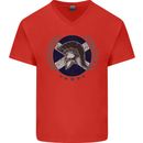 Scotland Bodybuilding Gym Training Scottish Mens V-Neck Cotton T-Shirt Red
