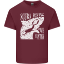 Scuba Diving Dive Center Diver Mens Cotton T-Shirt Tee Top Maroon