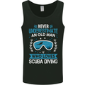 Scuba Diving Never Underestimate Old Man Funny Mens Vest Tank Top Black