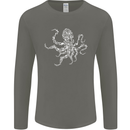 Scuba Diving Octopus Diver Cthulhu Kraken Mens Long Sleeve T-Shirt Charcoal