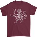Scuba Diving Octopus Diver Cthulhu Kraken Mens T-Shirt 100% Cotton Maroon