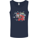 Scuba Diving Santa Funny Christmas Diver Mens Vest Tank Top Navy Blue