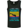 Scuba Diving Therapy Funny Diver Mens Vest Tank Top Black