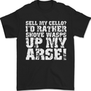 Sell My Cello Player Funny Music Mens T-Shirt 100% Cotton Black