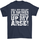 Sell My Cello Player Funny Music Mens T-Shirt 100% Cotton Navy Blue