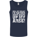 Sell My Cello Player Funny Music Mens Vest Tank Top Navy Blue