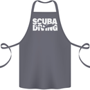 Silhouette Scuba Diving Diver Cotton Apron 100% Organic Steel