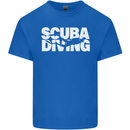 Silhouette Scuba Diving Diver Mens Cotton T-Shirt Tee Top Royal Blue