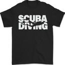 Silhouette Scuba Diving Diver Mens T-Shirt 100% Cotton Black
