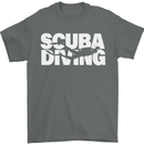 Silhouette Scuba Diving Diver Mens T-Shirt 100% Cotton Charcoal