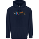 Skate Skateboard Skateboarding Mens 80% Cotton Hoodie Navy Blue