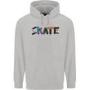 Skate Skateboard Skateboarding Mens 80% Cotton Hoodie Sports Grey