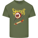 Skater Eye Skateboarding Skateboard Mens Cotton T-Shirt Tee Top Military Green