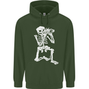 Skeleton Photographer Photography Childrens Kids Hoodie Forest Green