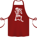 Skeleton Photographer Photography Cotton Apron 100% Organic Maroon