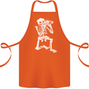Skeleton Photographer Photography Cotton Apron 100% Organic Orange