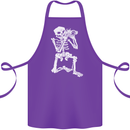 Skeleton Photographer Photography Cotton Apron 100% Organic Purple
