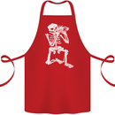 Skeleton Photographer Photography Cotton Apron 100% Organic Red