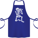 Skeleton Photographer Photography Cotton Apron 100% Organic Royal Blue