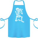 Skeleton Photographer Photography Cotton Apron 100% Organic Turquoise