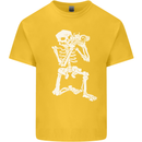 Skeleton Photographer Photography Kids T-Shirt Childrens Yellow