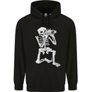 Skeleton Photographer Photography Mens 80% Cotton Hoodie Black