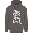 Skeleton Photographer Photography Mens 80% Cotton Hoodie Charcoal