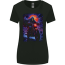 Skull Biker Motorcycle Motorbike Grim Reaper 16 Womens Wider Cut T-Shirt Black