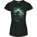 Skull Biker Motorcycle Motorbike Grim Reaper 17 Womens Petite Cut T-Shirt Black