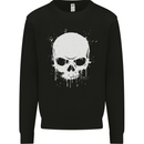 Skull Splatter Mens Sweatshirt Jumper Black