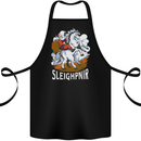 Sleighpnir Funny Viking Christmas Xmas Sleipnir Cotton Apron 100% Organic Black